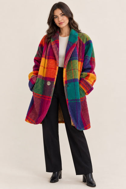 Veste Femme à Carreaux Colorés