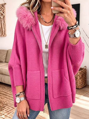 Veste Cardigan à Capuche Femme