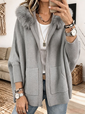 Veste Cardigan à Capuche Femme