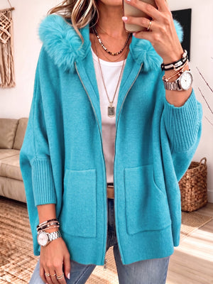 Veste Cardigan à Capuche Femme