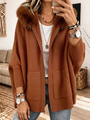 Veste Cardigan à Capuche Femme