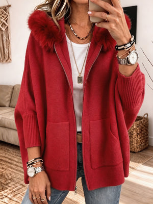 Veste Cardigan à Capuche Femme